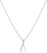 Spero London Sterling Silver Mini Wishbone Necklace