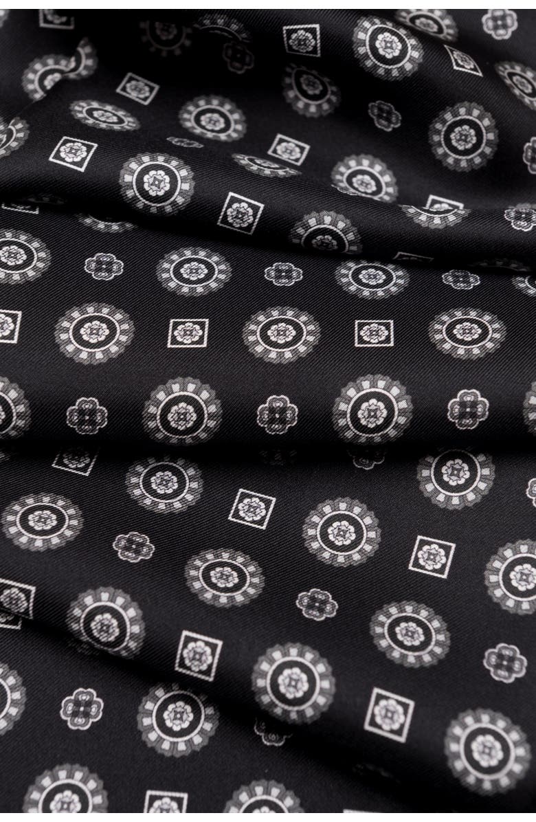 Elizabetta Botticelli - Slim Silk Scarf for Men, Alternate, color, Black