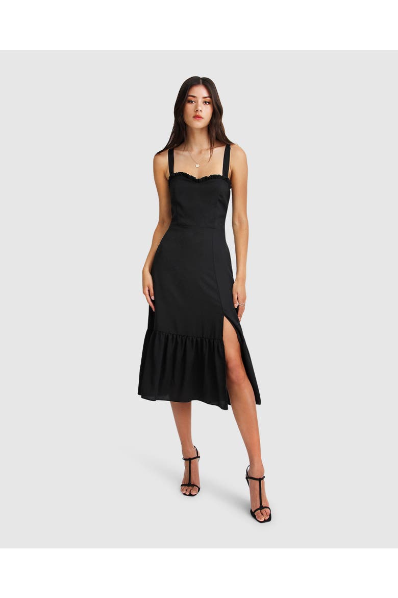 Summer Storm Midi Dress, Main, color, Black