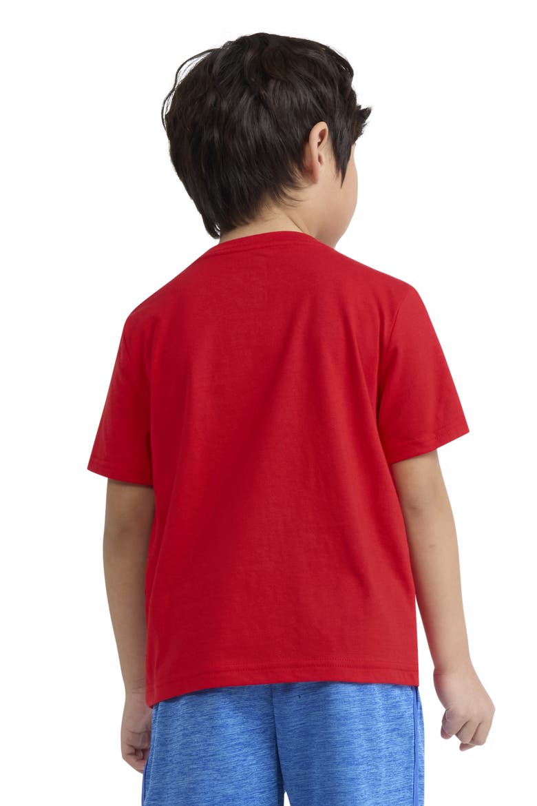 Kids' Soccer Ball Graphic Cotton Blend T-Shirt, Alternate, color, UNIVERSITY RED