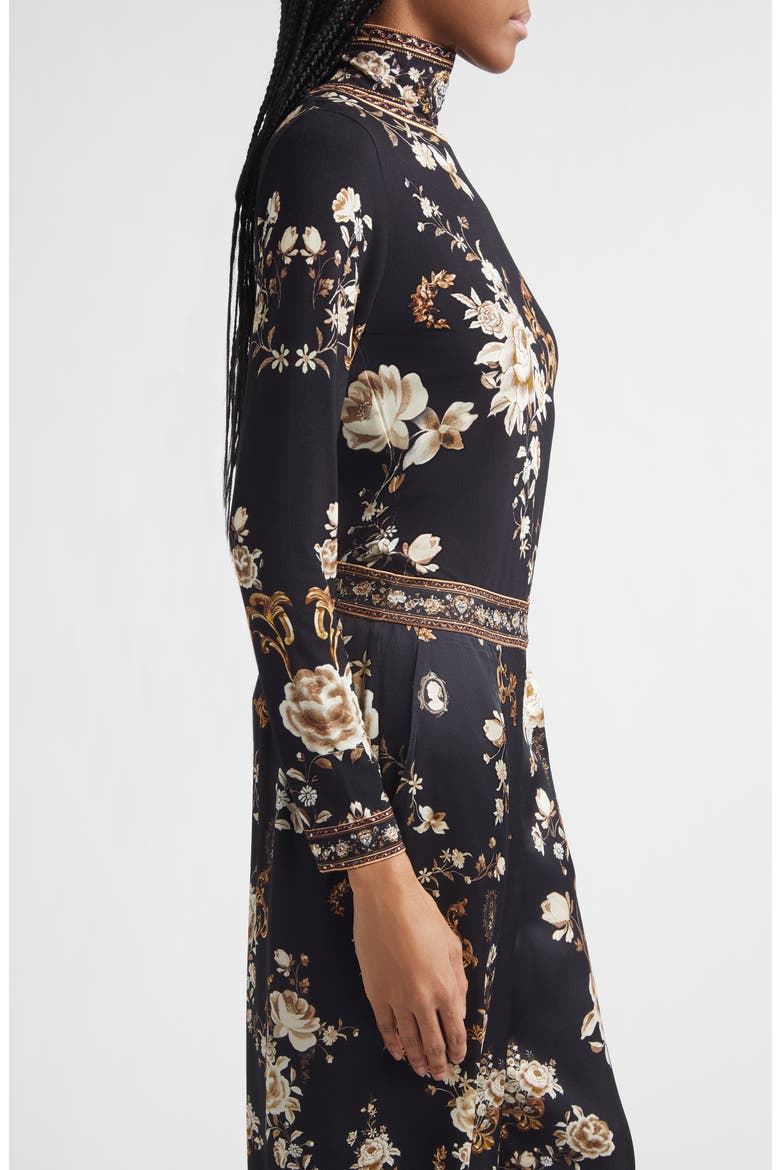 Flamenco Folklore Print Jersey Turtleneck Top, Alternate, color, FLAMENCO FOLKLORE