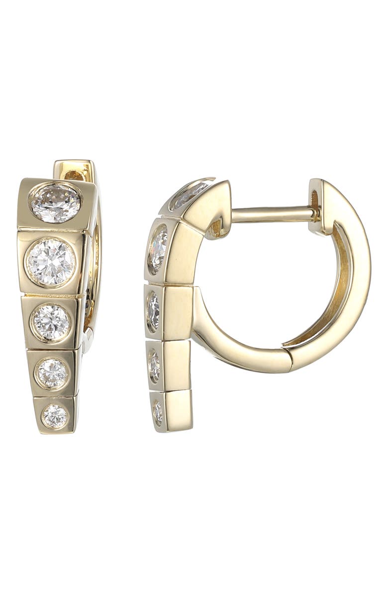 TYPE JEWELRY Mini Diamond Hoop Earrings, Main, color, Gold
