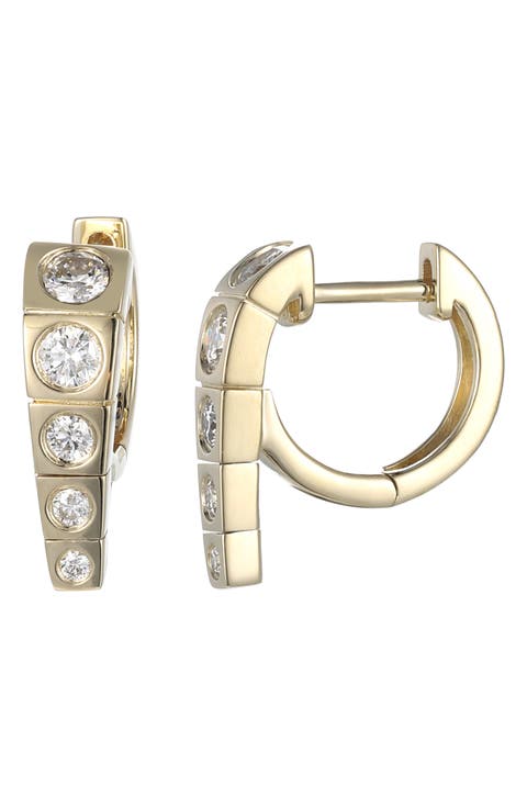 Mini Diamond Hoop Earrings