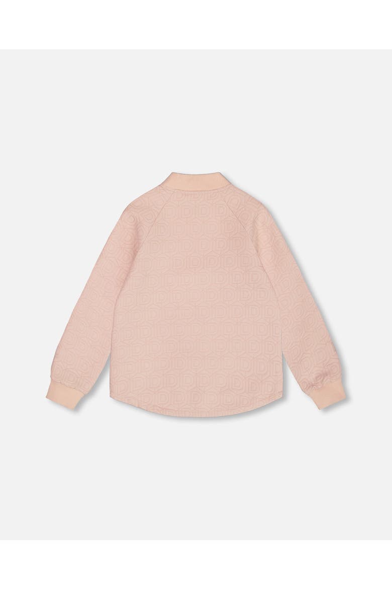 Girl's Quilted Long Sleeve Overshirt Light Pink, Alternate, color, Rose Smoke