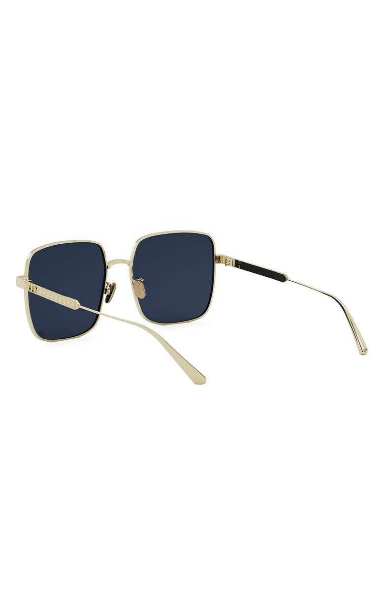 DIOR 'DiorCannage S1U 59mm Square Sunglasses, Alternate, color, Gold / Solid Blue Lenses