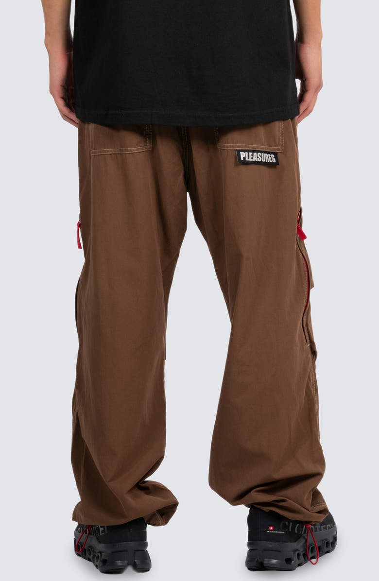 PLEASURES Public Parachute Utility Pants, Alternate, color, Brown