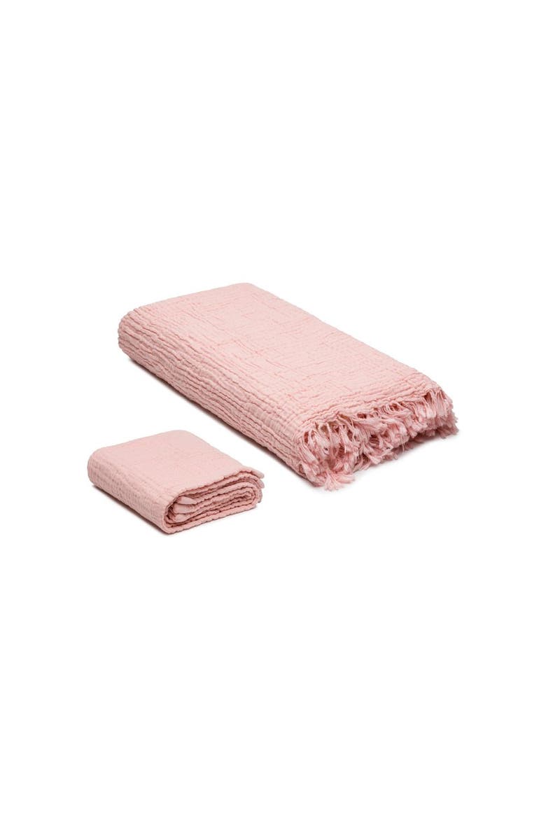 Soho Supersoft 4-Layer Cotton Gauze Towel Bundle, Alternate, color, Blush