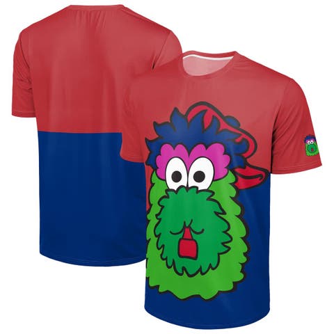 Men's FOCO Red/Royal Philadelphia Phillies Big Logo Mascot T-Shirt