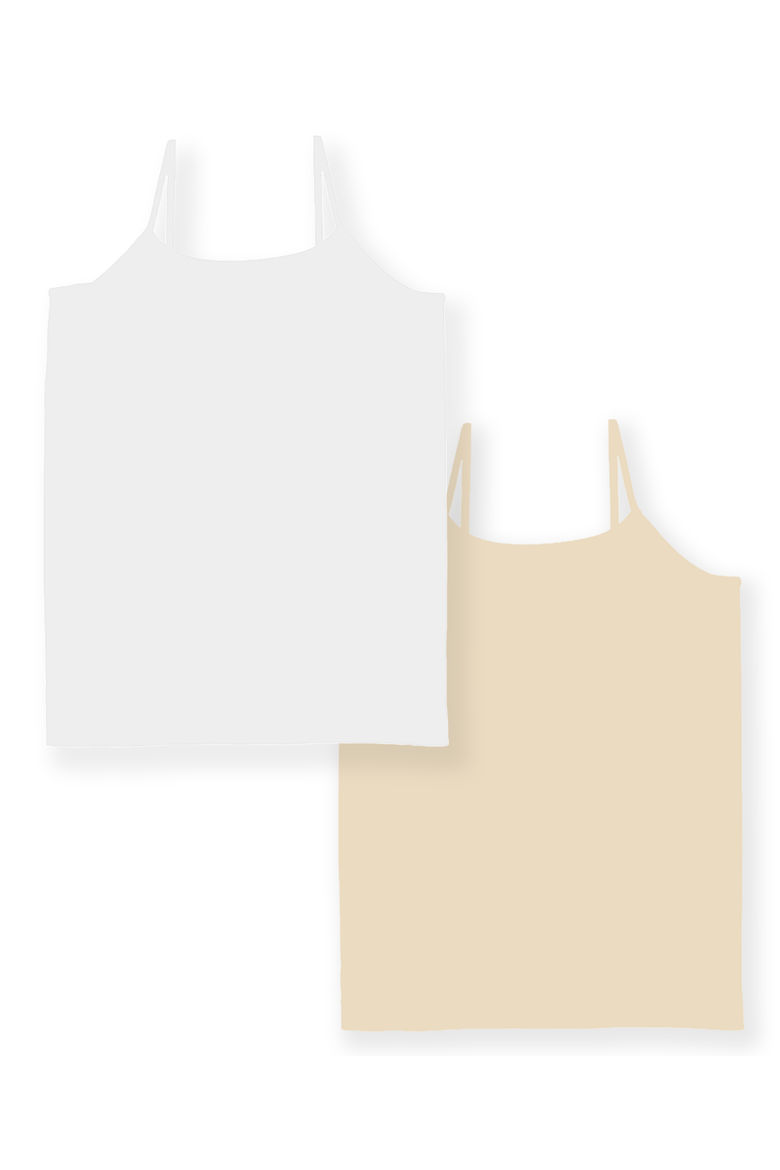 Two solid camis - Big Kid, Main, color, Nude-White