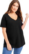 June + Vie Short-Sleeve V-Neck One + Only Tunic