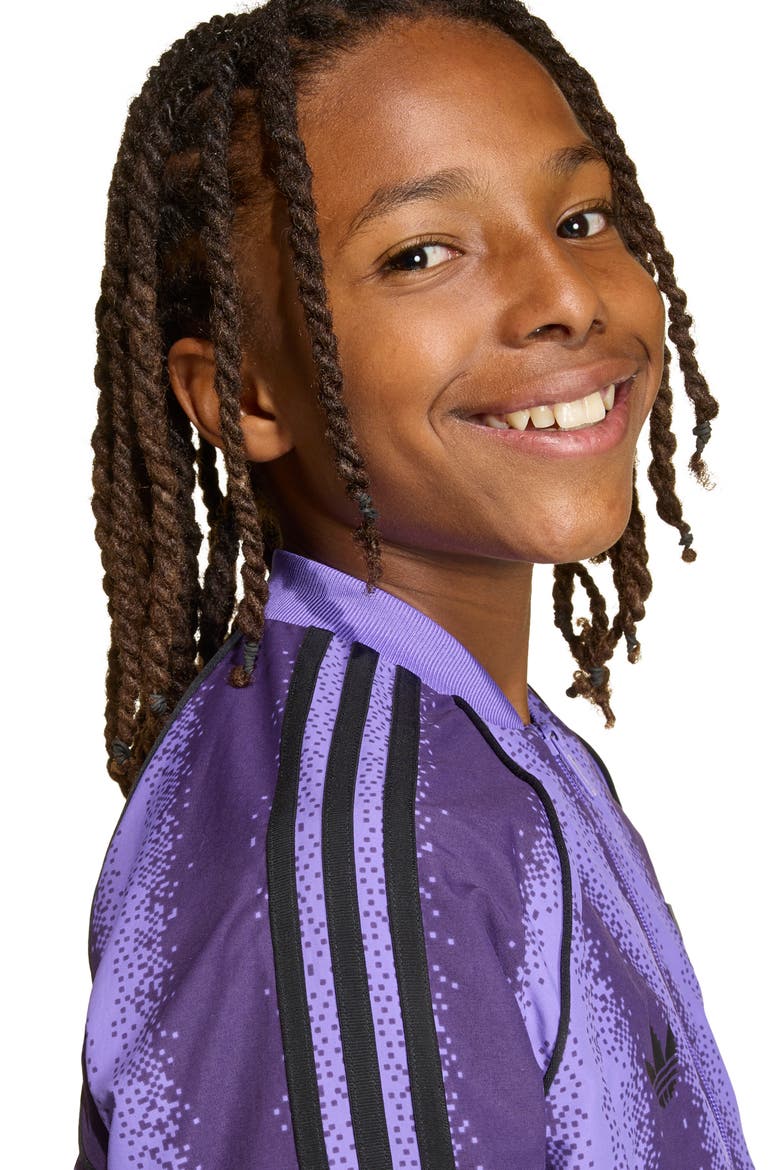 Kids' Minecraft 3-Stripes Track Jacket, Alternate, color, PURPLE RUSH/ VIOLET
