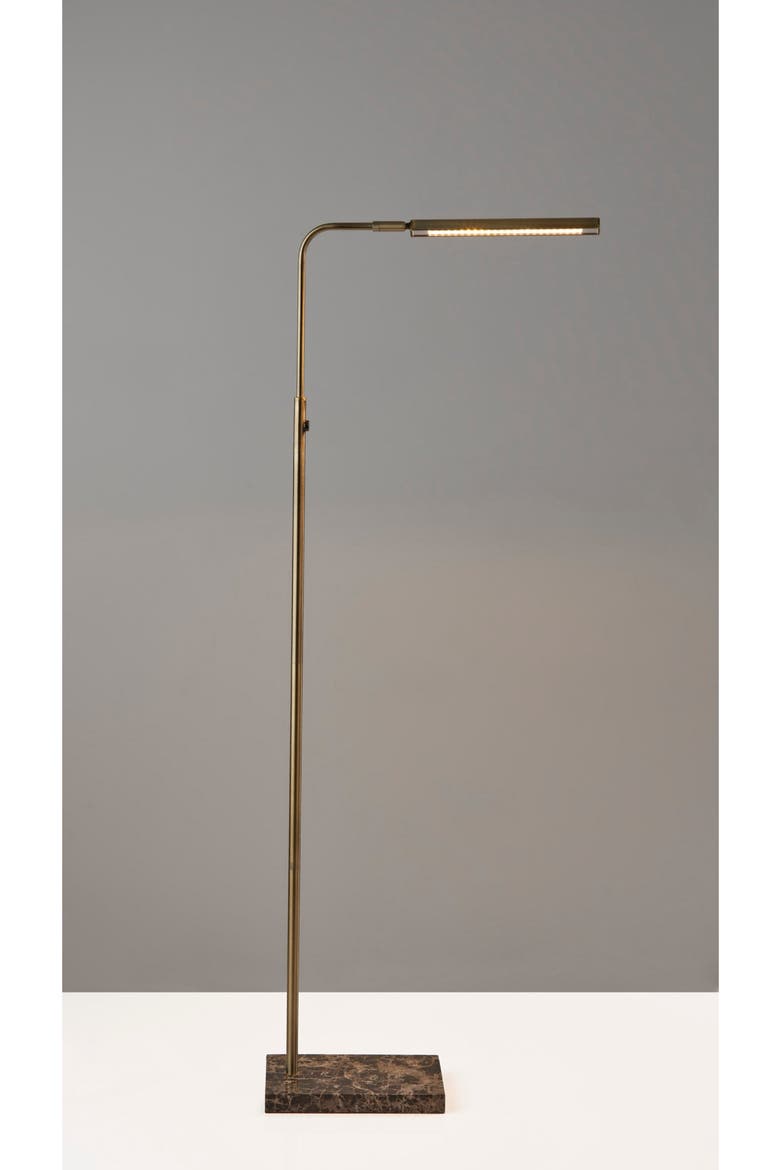 Reader LED Floor Lamp, Alternate, color, ANTIQUE BRASS