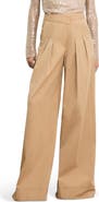 Veronica Beard Heron Pleated Wide Leg Pants