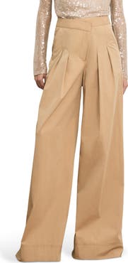 Veronica Beard Heron Pleated Wide Leg Pants