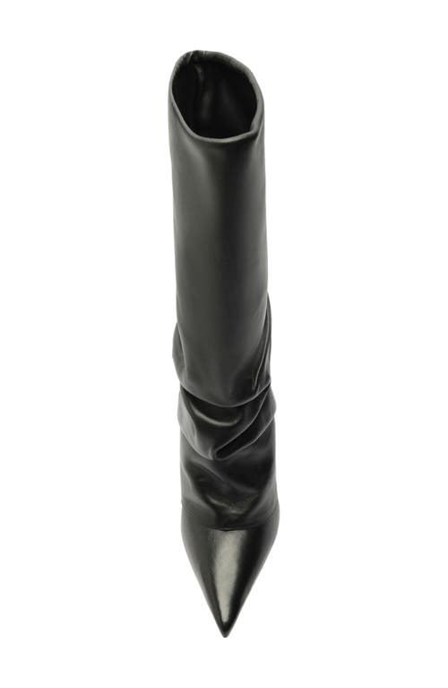 Schutz Mikki Up Cloak Pointed Toe Knee High Boot In Black