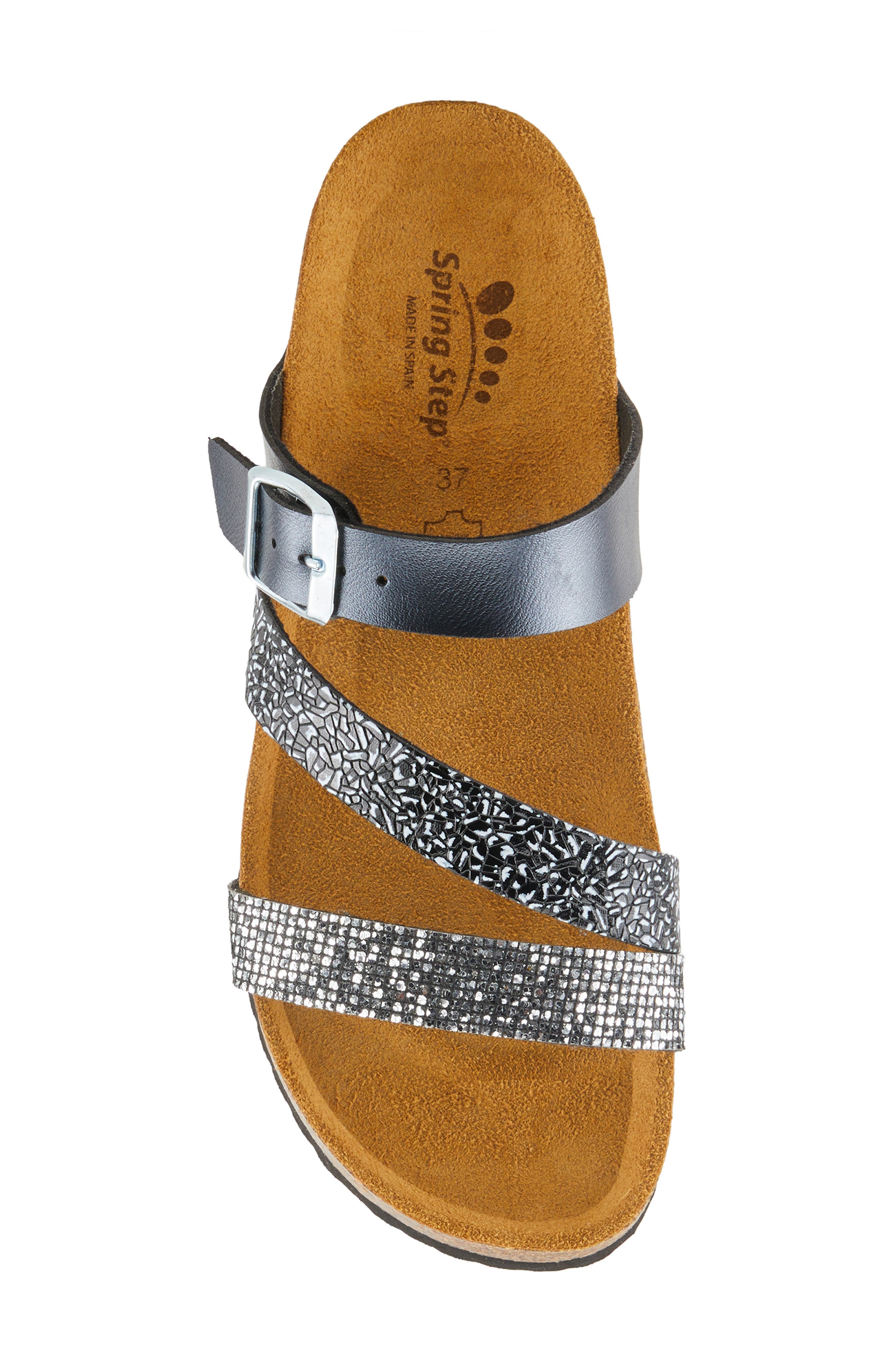 Spring Step Arenall Platform Wedge Slide Sandal, Alternate, color, Black Multi