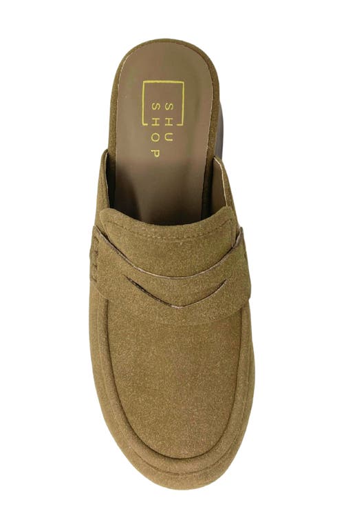 Shushop Luella Platform Penny Loafer Mule In Animal Print