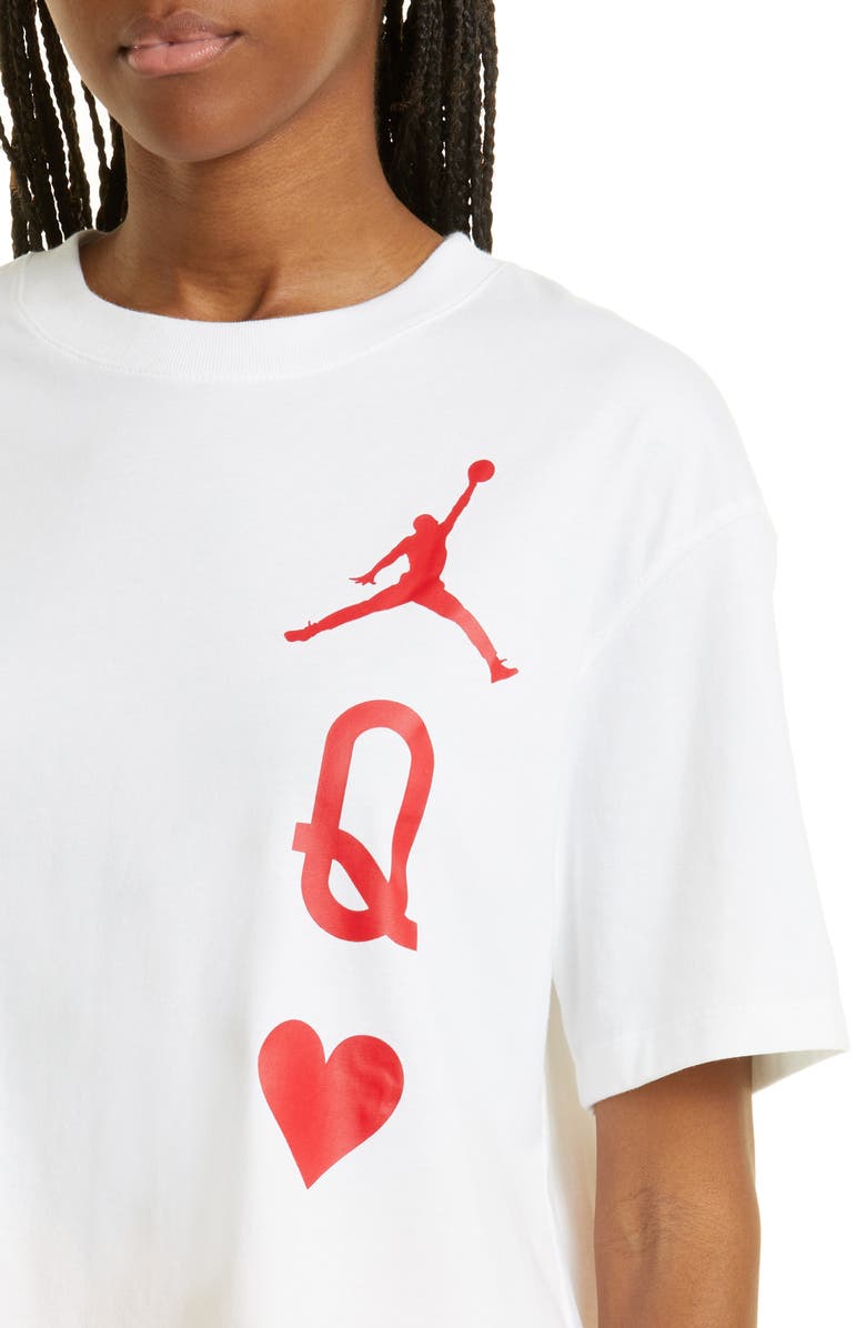Jordan Flight Graphic Tee, Alternate, color, White/ Gym Red