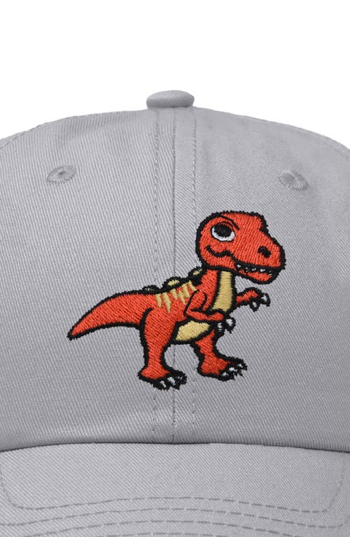 Dalix T-rex Embroidered Casual Cap In Gray