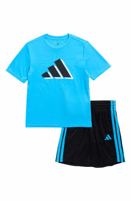 adidas Kids' 3-Stripes T-Shirt & Mesh Shorts Set