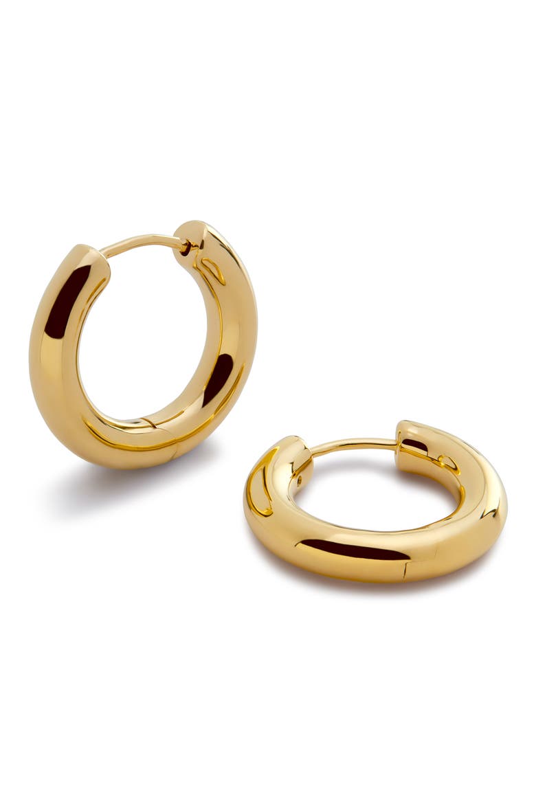 Small Essential Tube Hoop Earrings, Main, color, 18CT GOLD VERMEIL