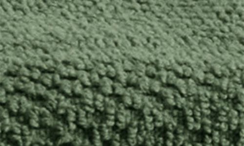 Woven & Weft Set Of 12 Textured Washcloths In Forest Green