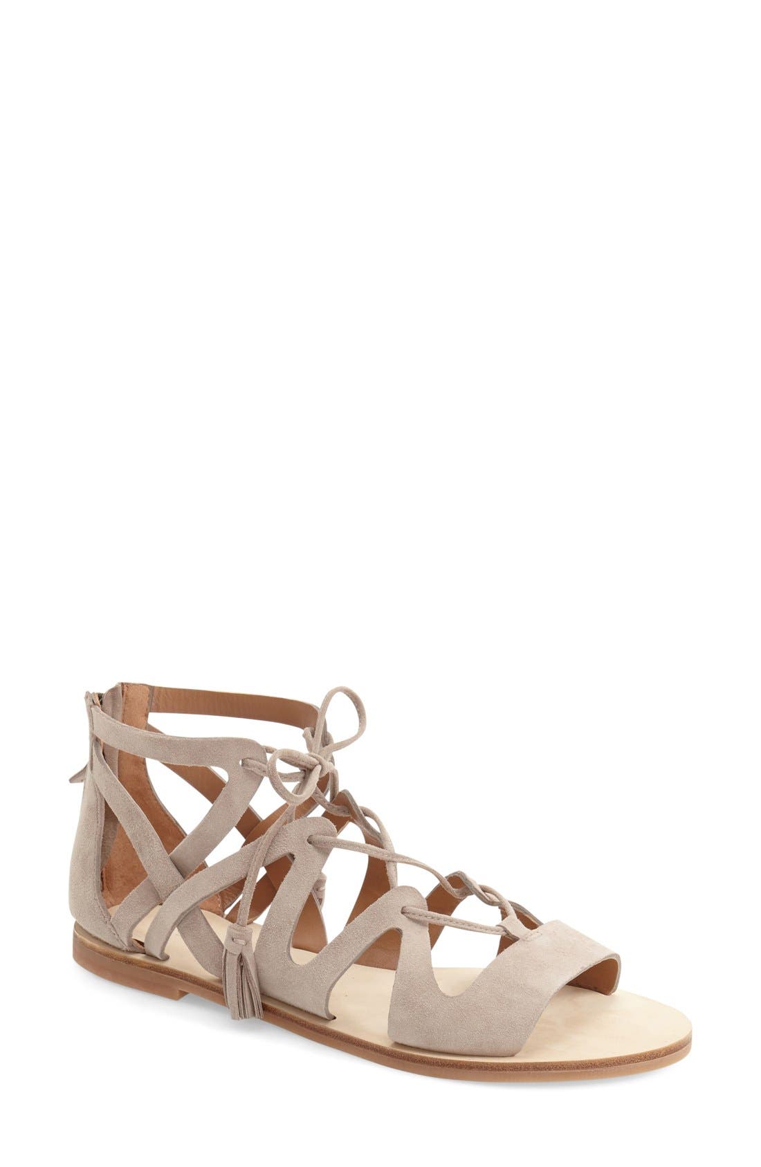 Elie Tahari 'Tsunami' Tassel Ghillie Sandal, Main, color, 