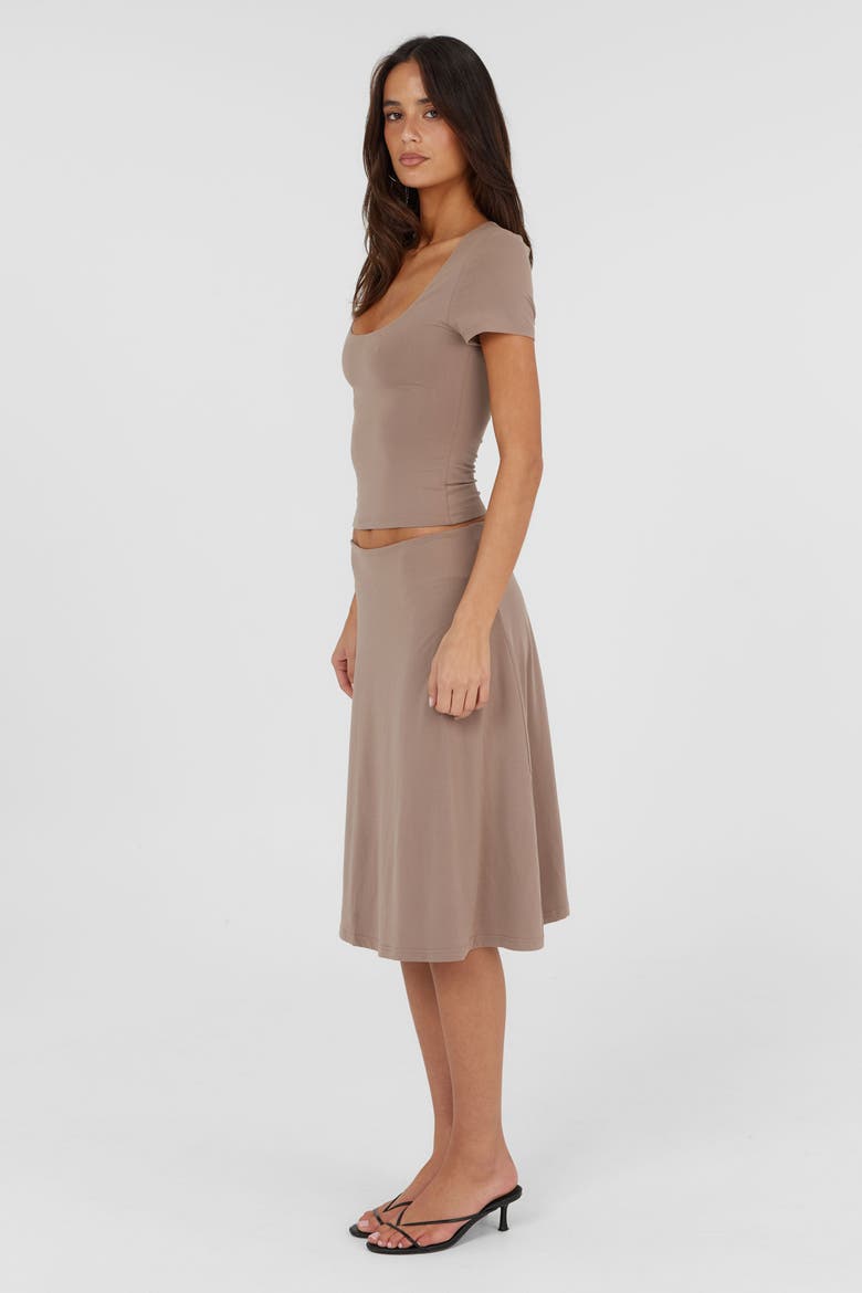 Adeline Midi Skirt, Alternate, color, Natural