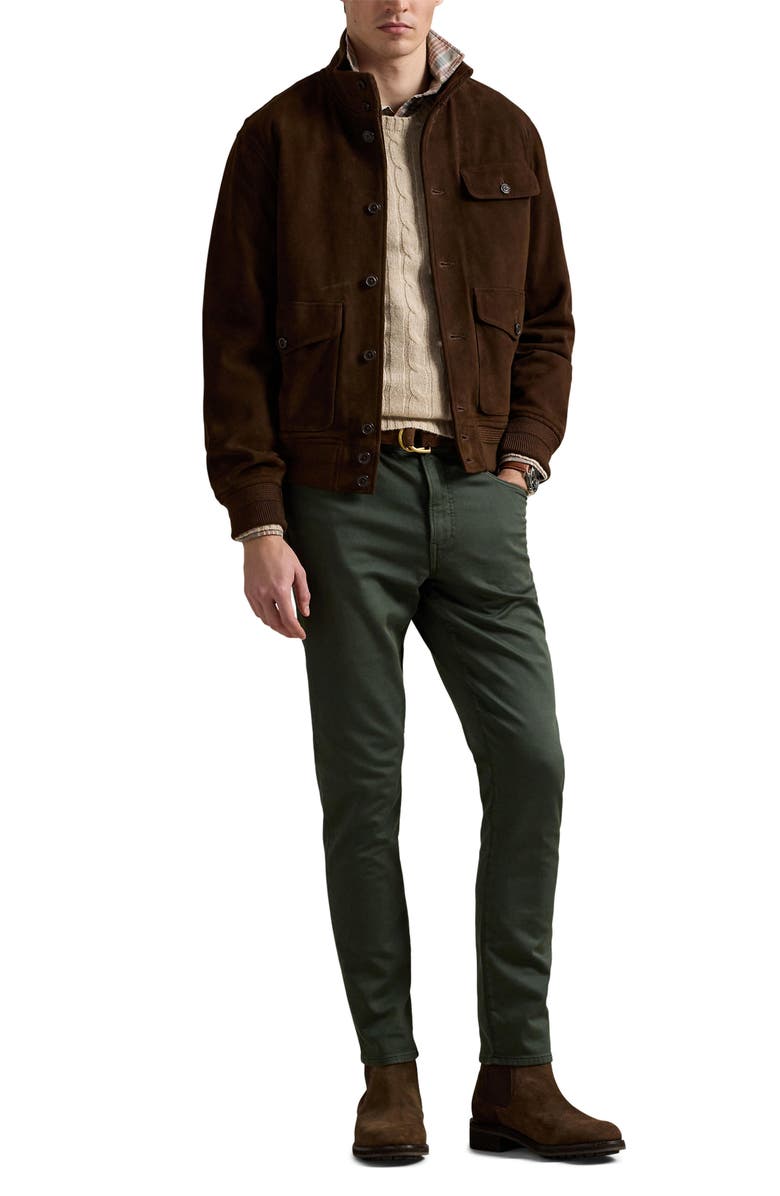 Polo Ralph Lauren Sullivan Slim Fit Cotton Stretch Twill 5-Pocket Pants, Alternate, color, Line Green