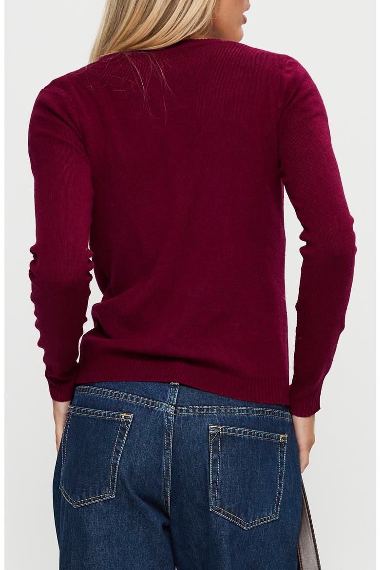 York V-Neck Cardigan, Alternate, color, CHERRY RED