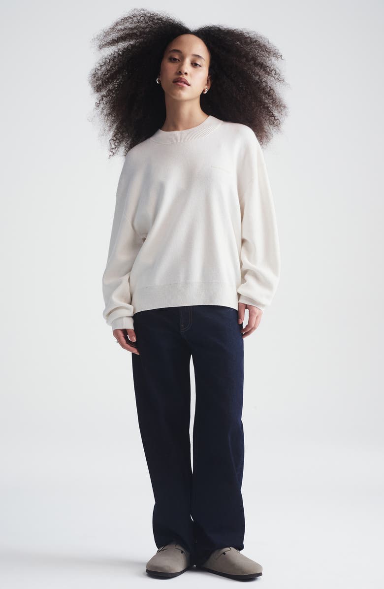 Brooklyn Industries Crewneck Sweater, Alternate, color, Antique White