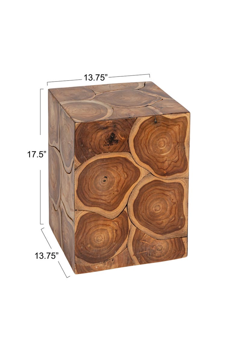 Square End Table, Alternate, color, Natural