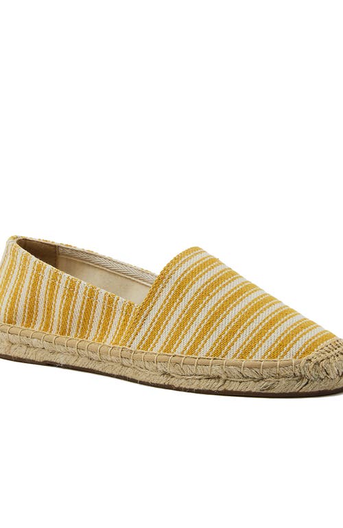Lands' End Classic Espadrille Flats In Yellow Stripe