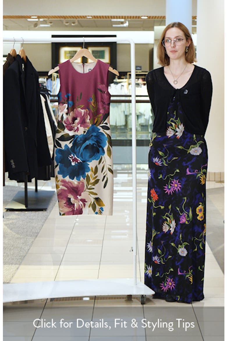 Print Sleeveless Sheath Dress video