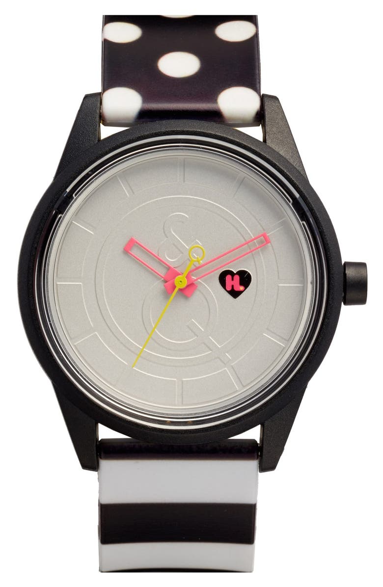 Harajuku Lovers Resin Solar Watch, 40mm, Main, color, 