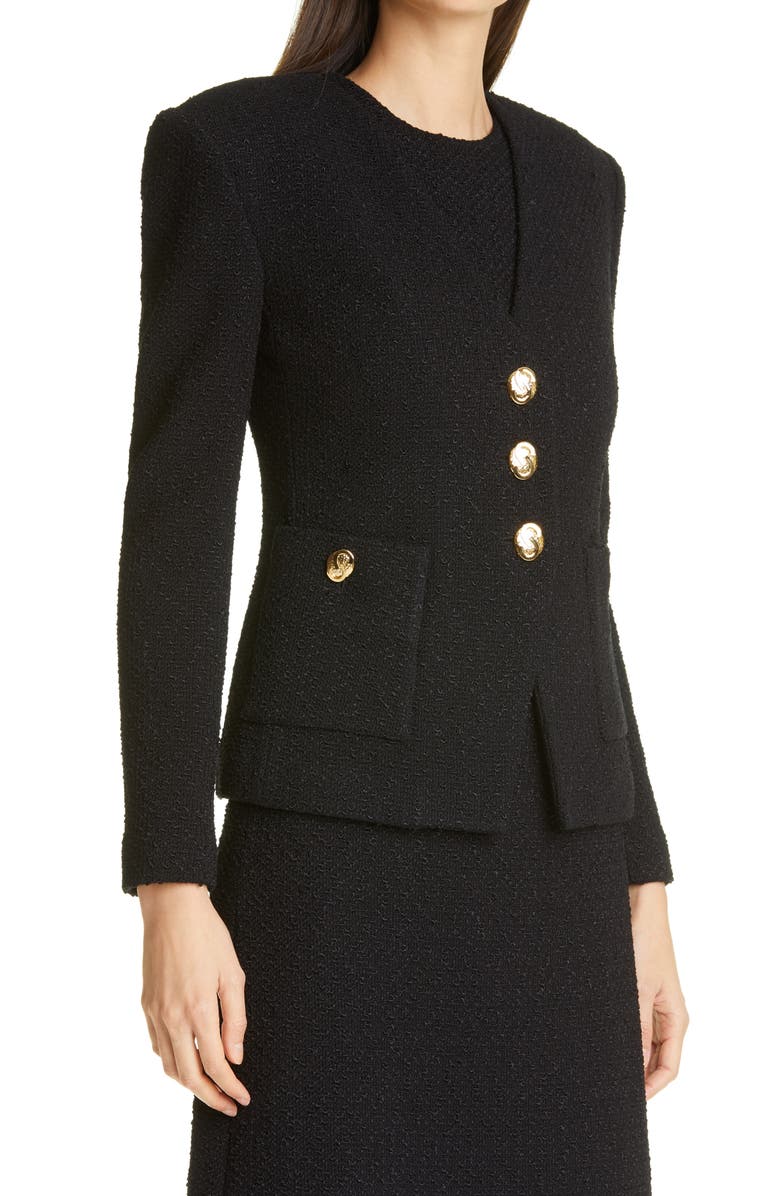 St. John Collection Modern Slub Knit Jacket, Alternate, color,