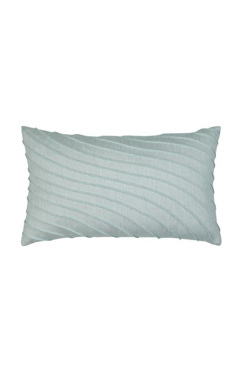 Tidal Glacier Hand pleated Indoor & Outdoor Woven Accent Pillow