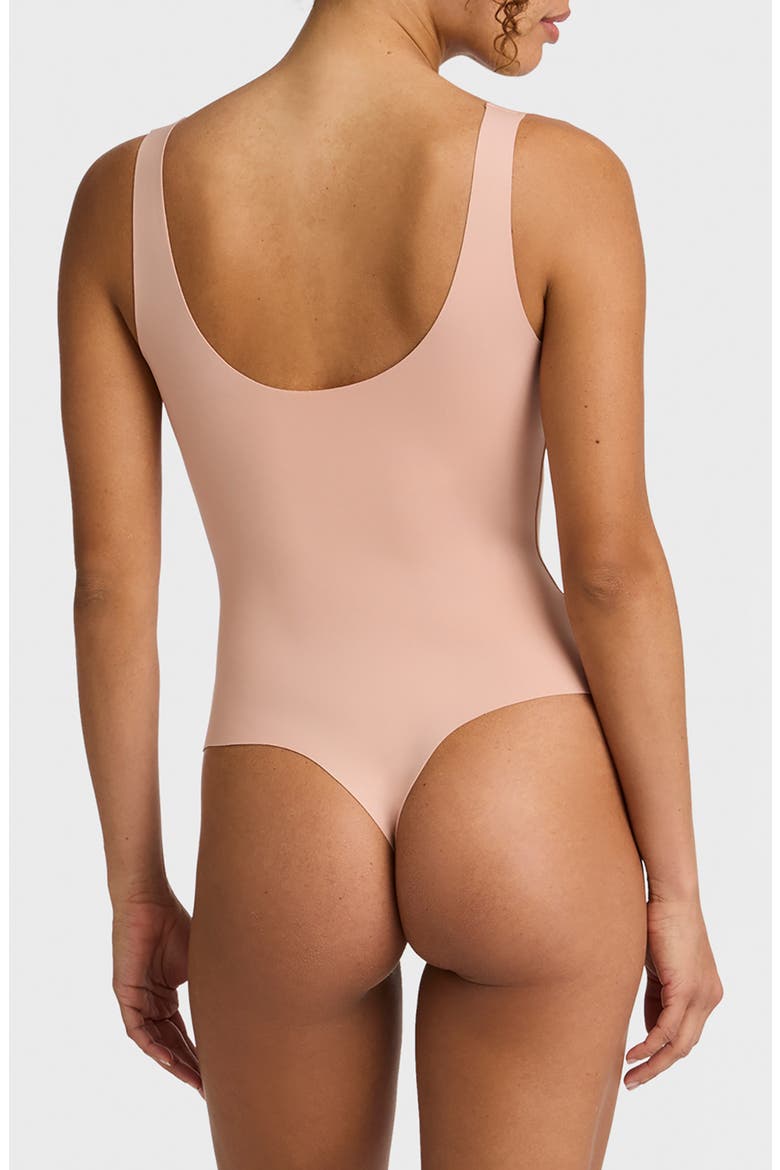 Neoprene Tank Bodysuit, Alternate, color, DESERT ROSE