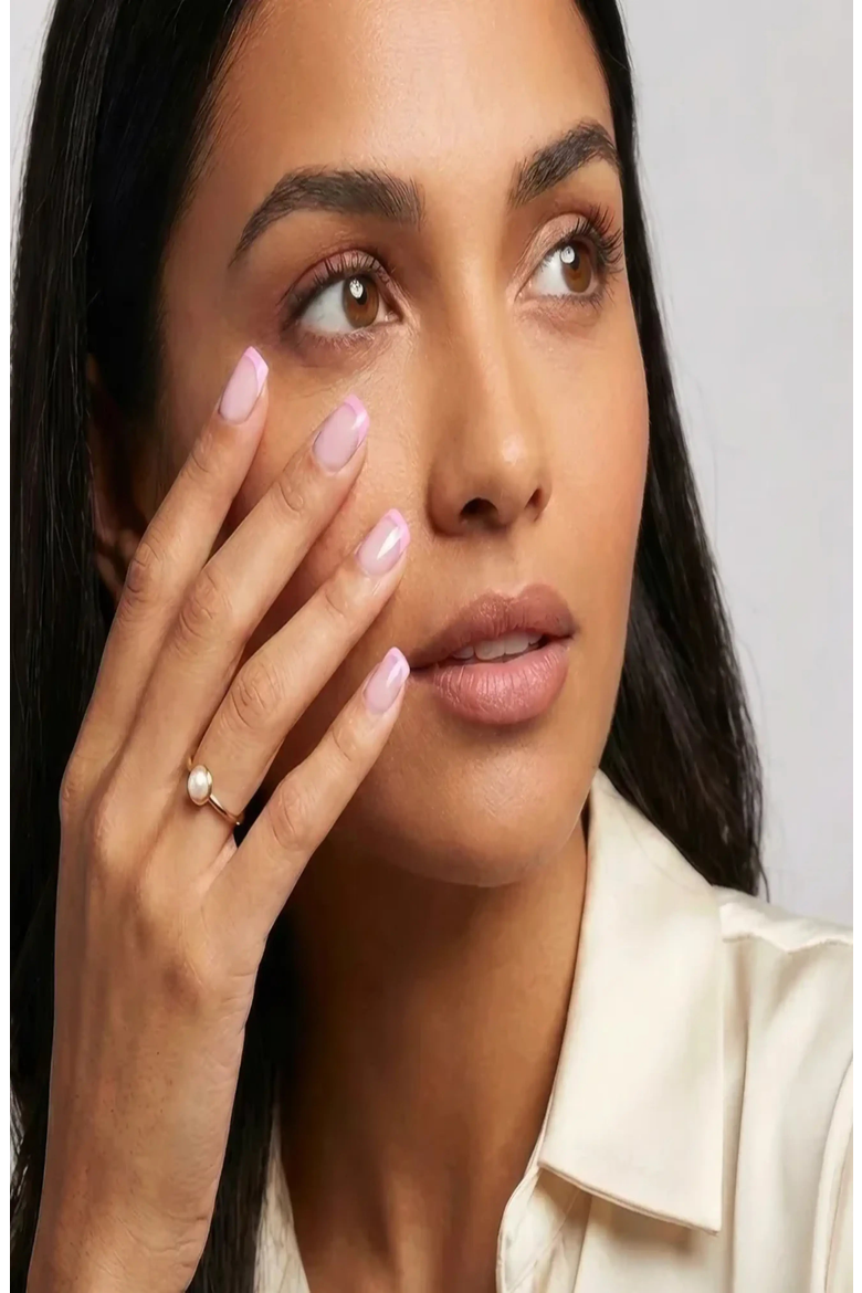 Classic French Square Press On Nails, Alternate, color, Classic Pink