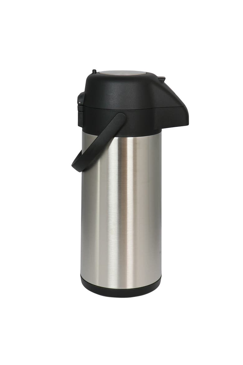 3.17 Quart Stainless Steel Vacuum Body Pump Cap Air Pot, Alternate, color, Grey