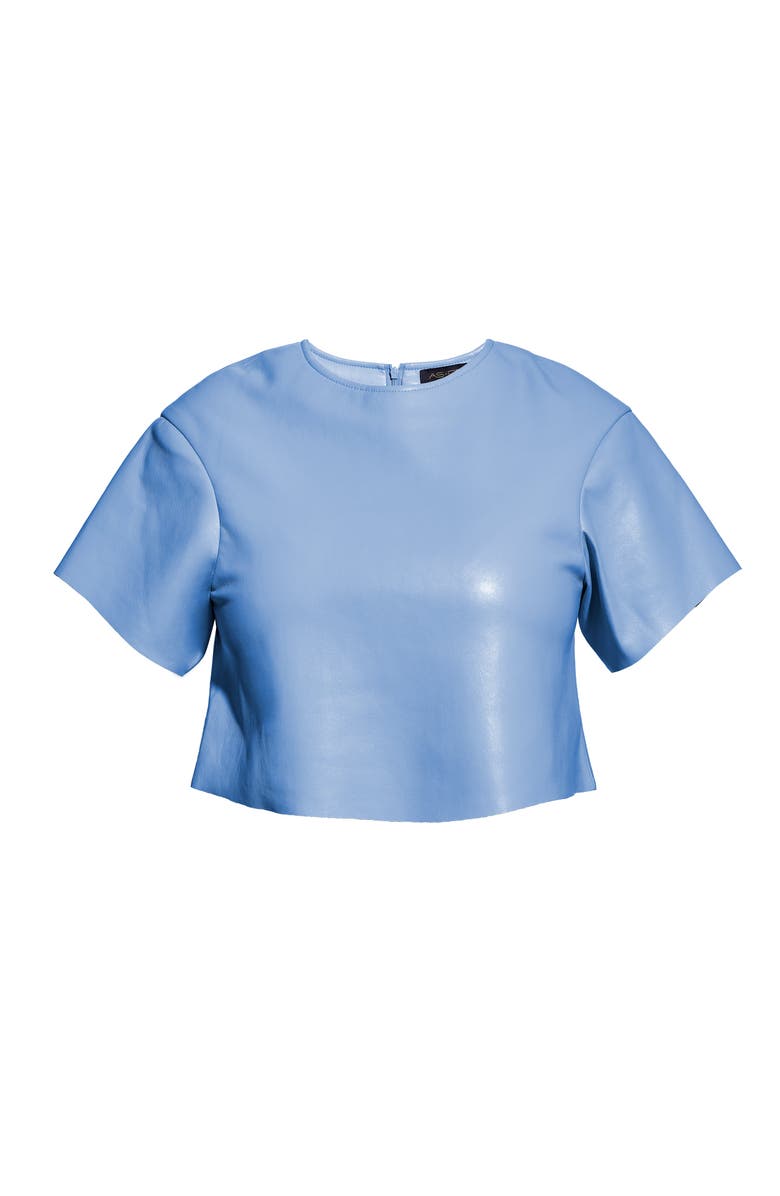 AS by DF Beck Recycled Leather Tee, Alternate, color, Powder Blue