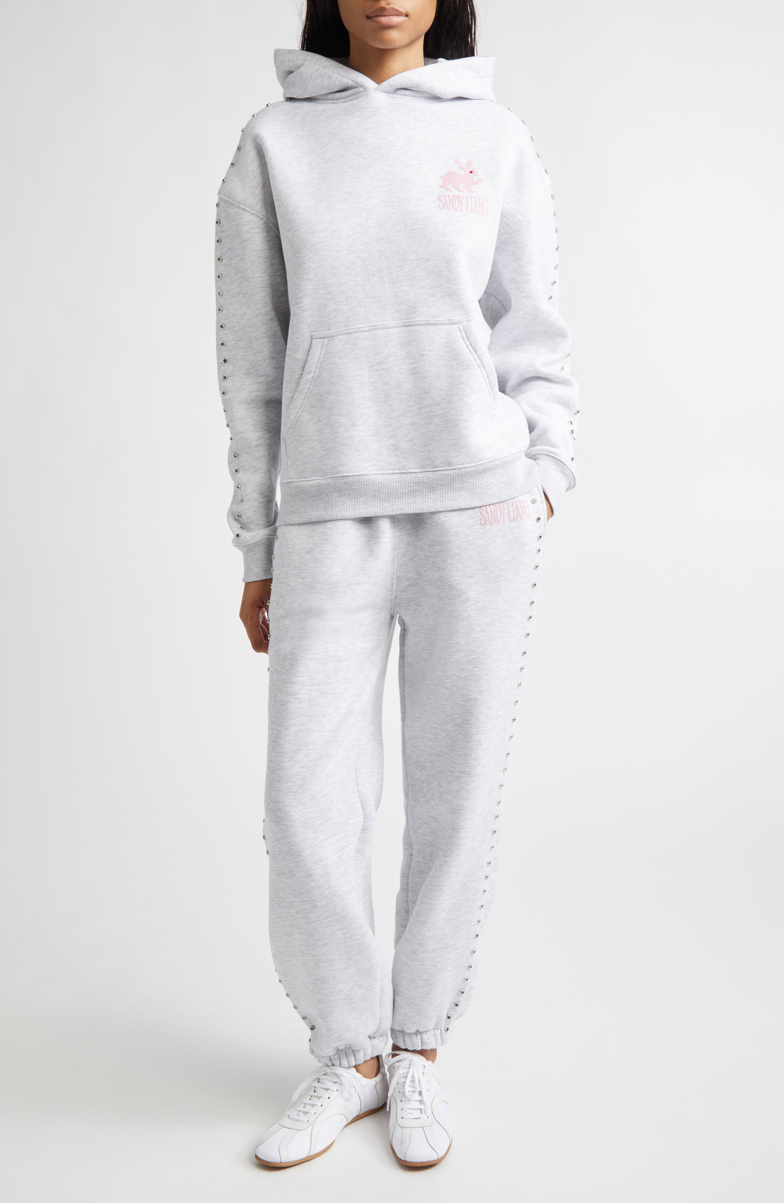 Lucius Terminator Bunny Crystal Embellished Graphic Sweatpants - image 2