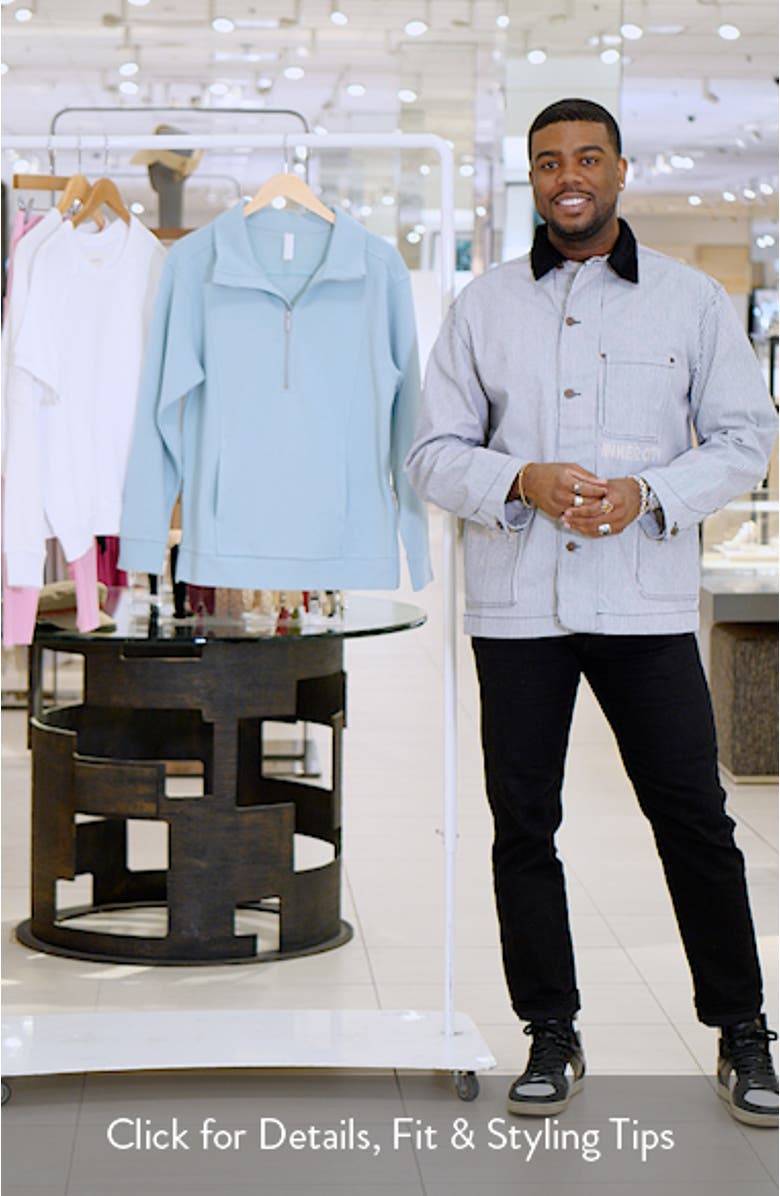 Half Zip Fleece Ottoman Pullover, sales video thumbnail