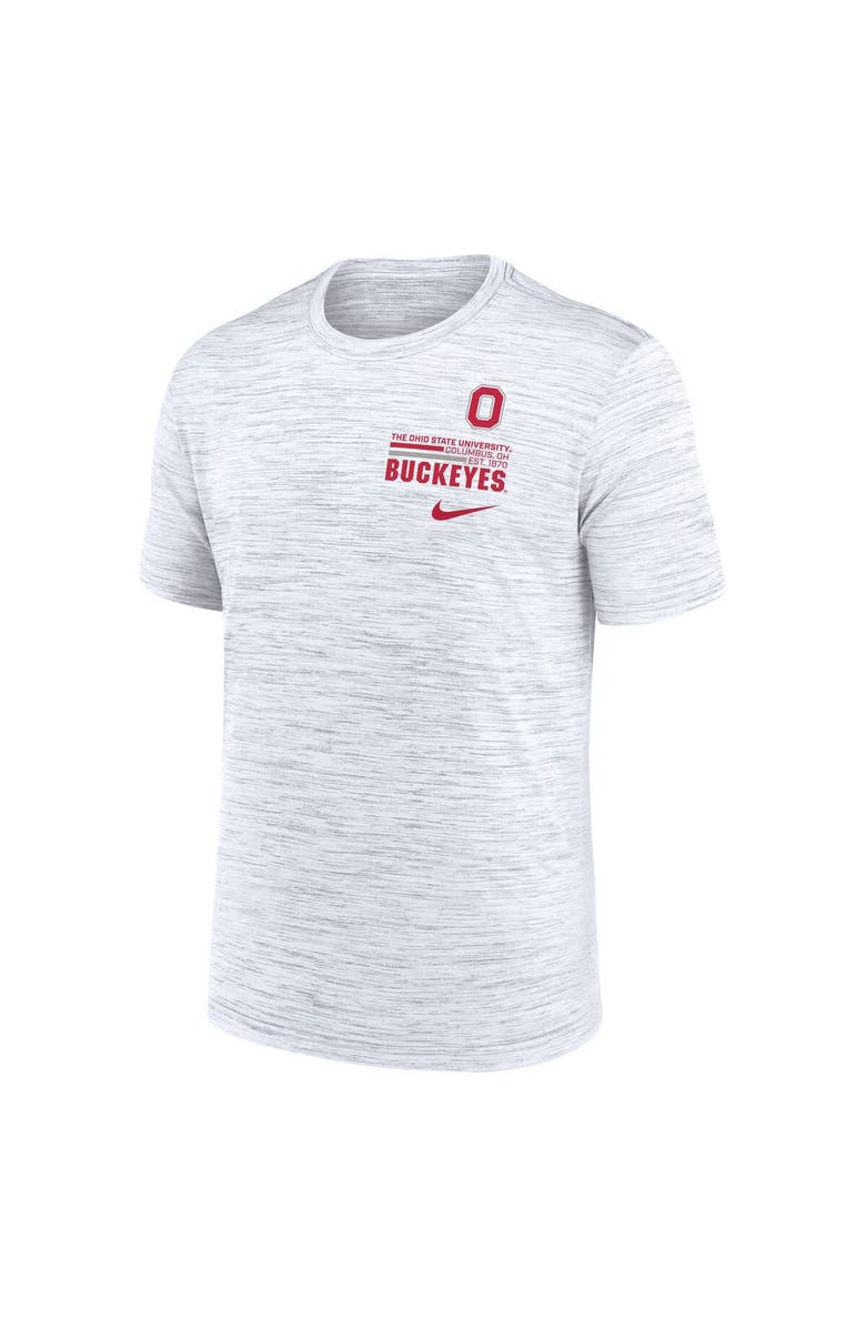 Nike Men's Nike Gray Ohio State Buckeyes Velocity Stacked Performance T-Shirt, Alternate, color, Gray