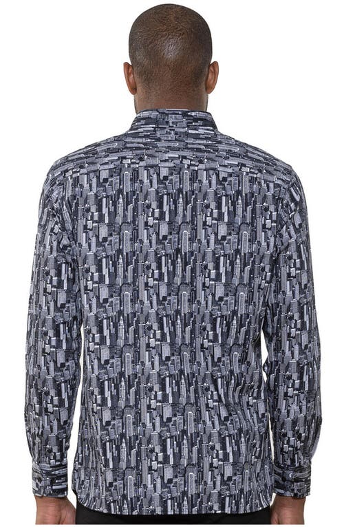 Luchiano Visconti City Scape Printed Shirt In Multi