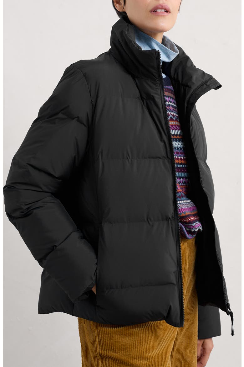 Field Path Waterproof Puffer Jacket, Alternate, color, BLACK