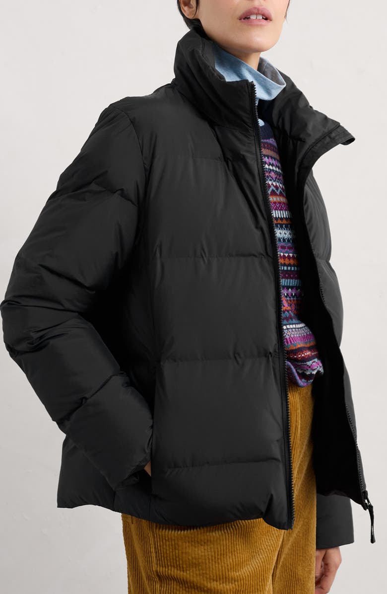 Seasalt Cornwall Field Path Waterproof Puffer Jacket, Alternate, color, Black