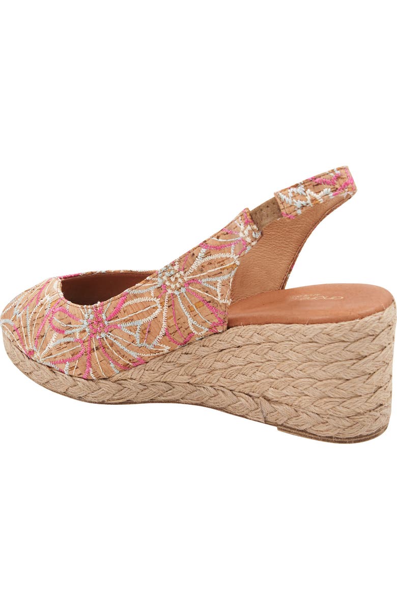 André Assous Audrey Slingback Peep Toe Espadrille Wedge Sandal, Alternate, color,