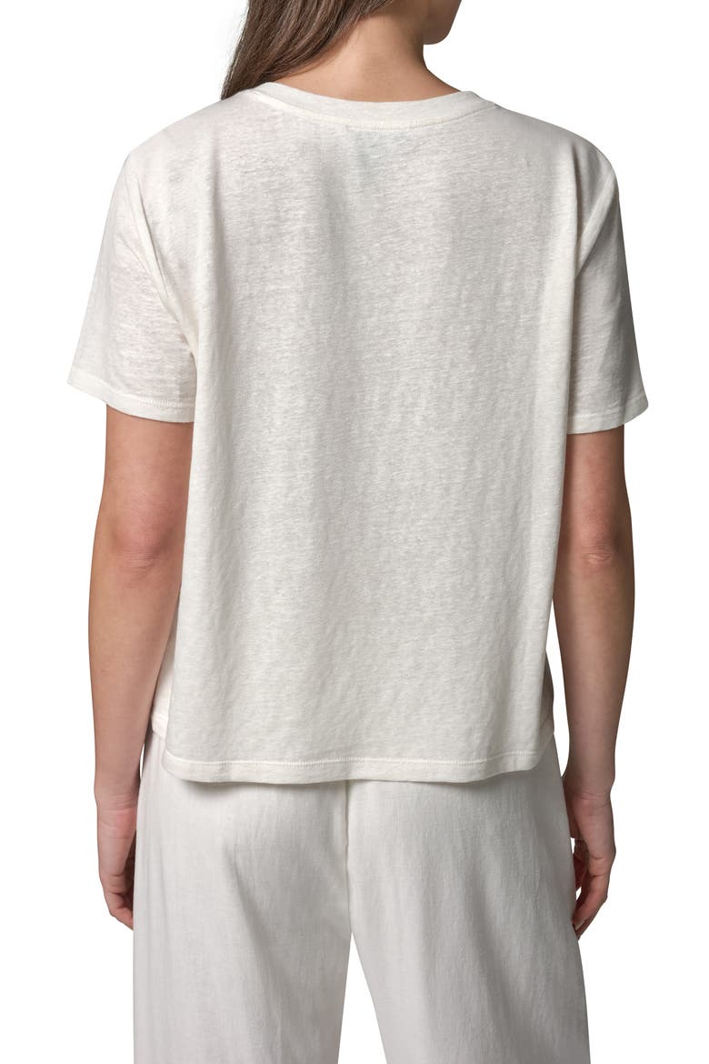 Linen Blend T-Shirt, Alternate, color, CREAM