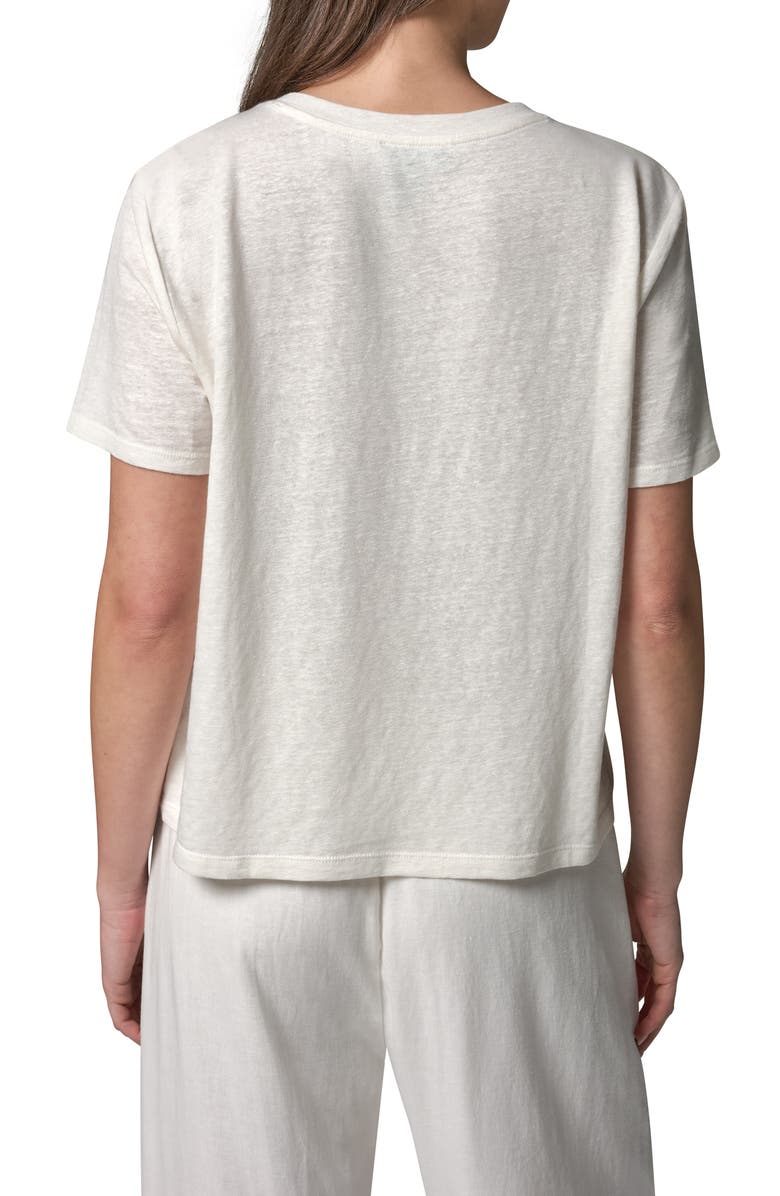 Donna Karan New York Linen Blend T-Shirt, Alternate, color, Cream